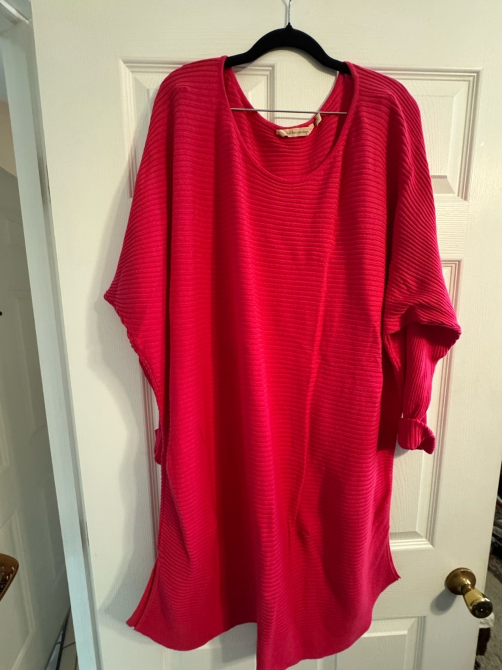 Soft Surroundings Bold Fuchsia Ribbed Tunic